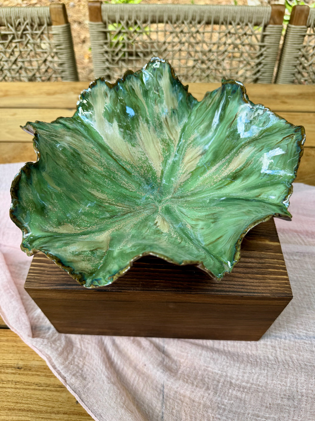 Wild Leaf Ceramic Bowl