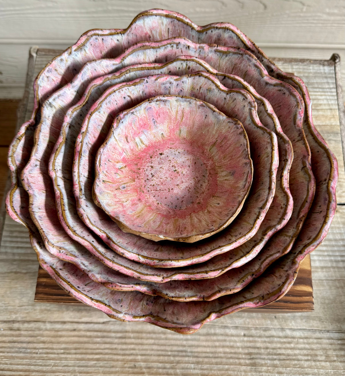 Blush Peony Nesting Bowl Set (Set of 5)