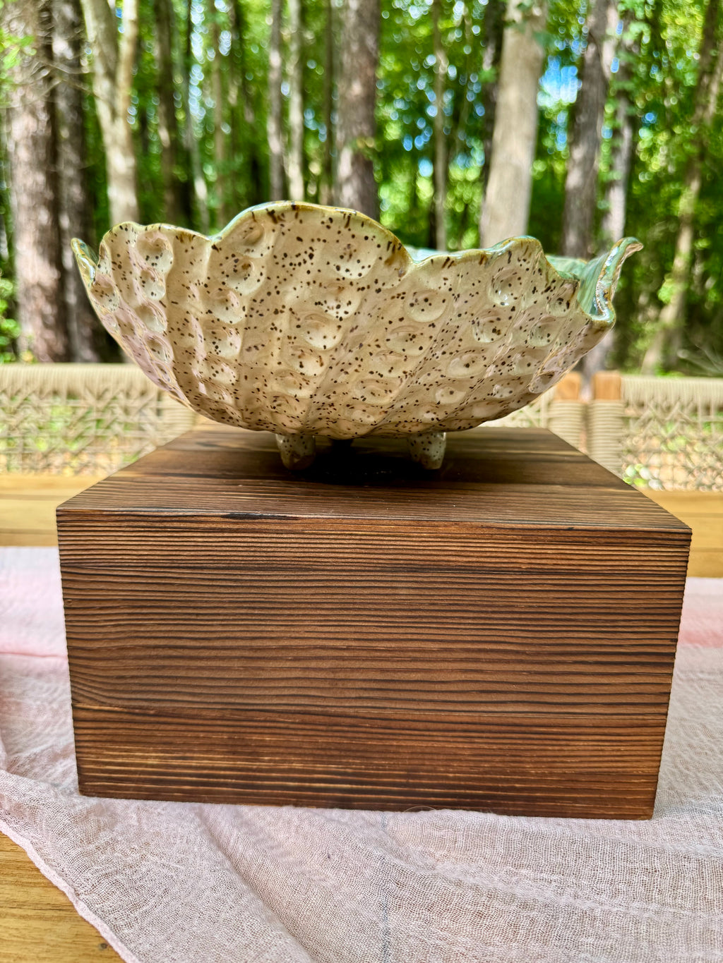 Ocean Garden Footed Bowl