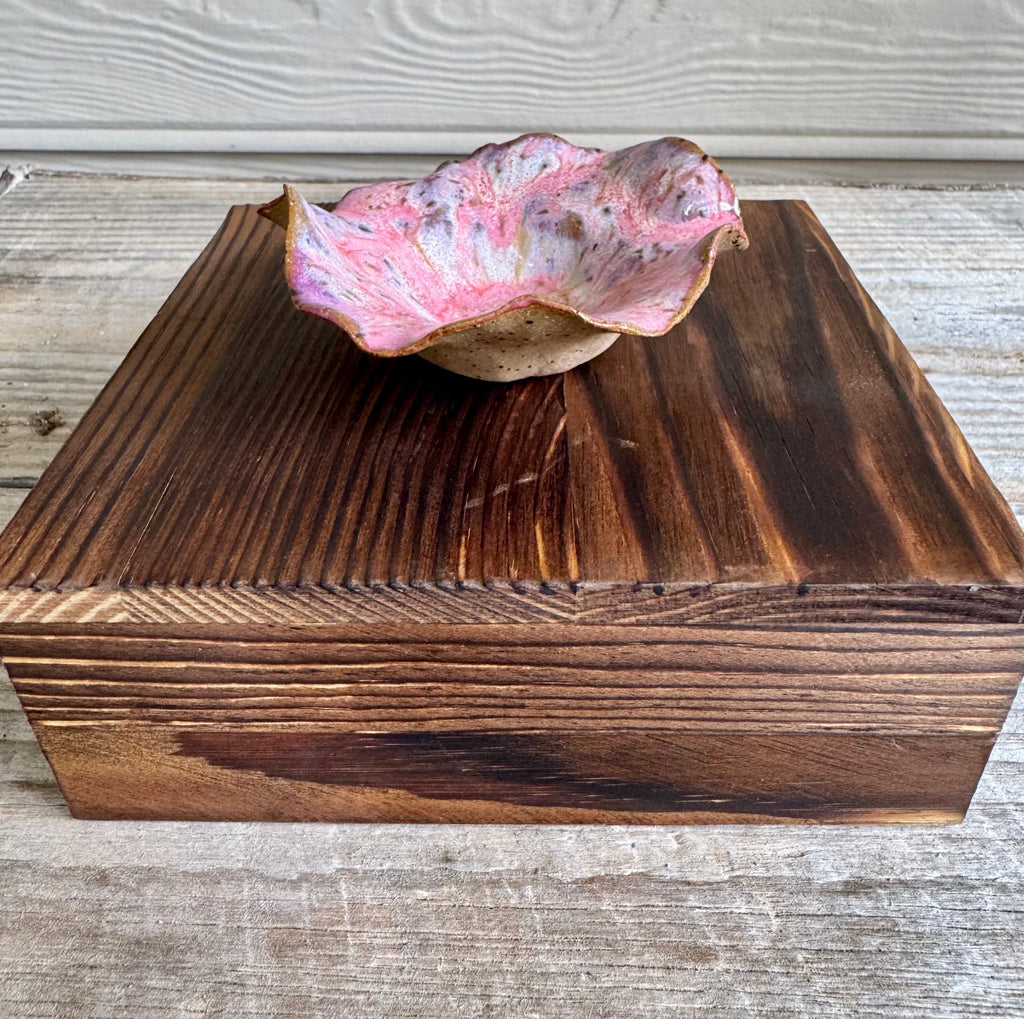 Rose Petal Trinket Dish — Pink & Lavender