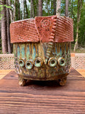 Copper Crown Footed Planter