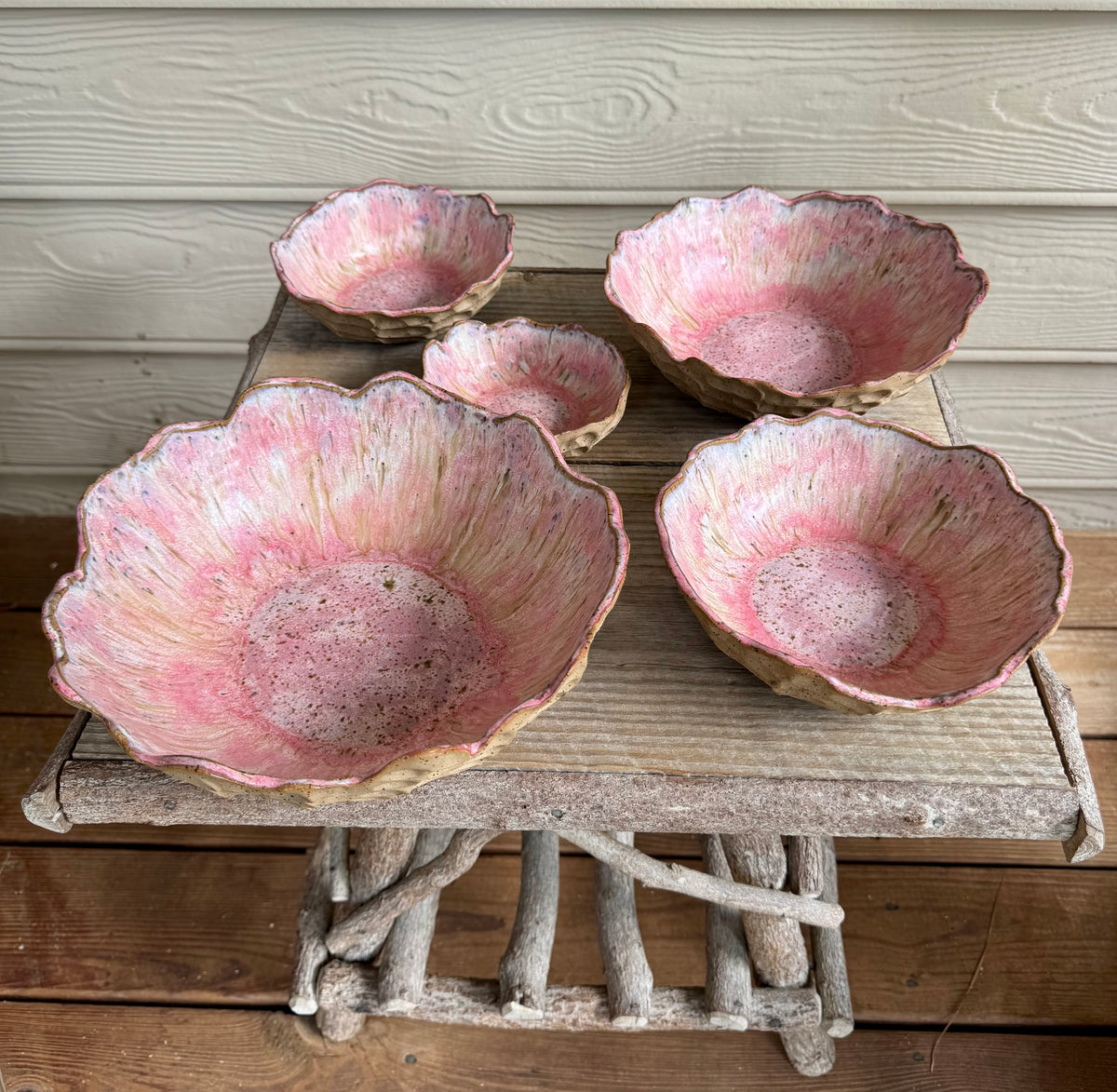 Blush Peony Nesting Bowl Set (Set of 5)