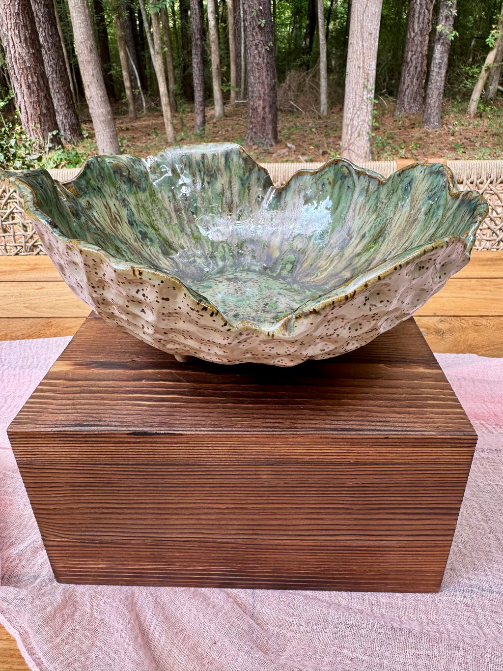 Ocean Garden Footed Bowl