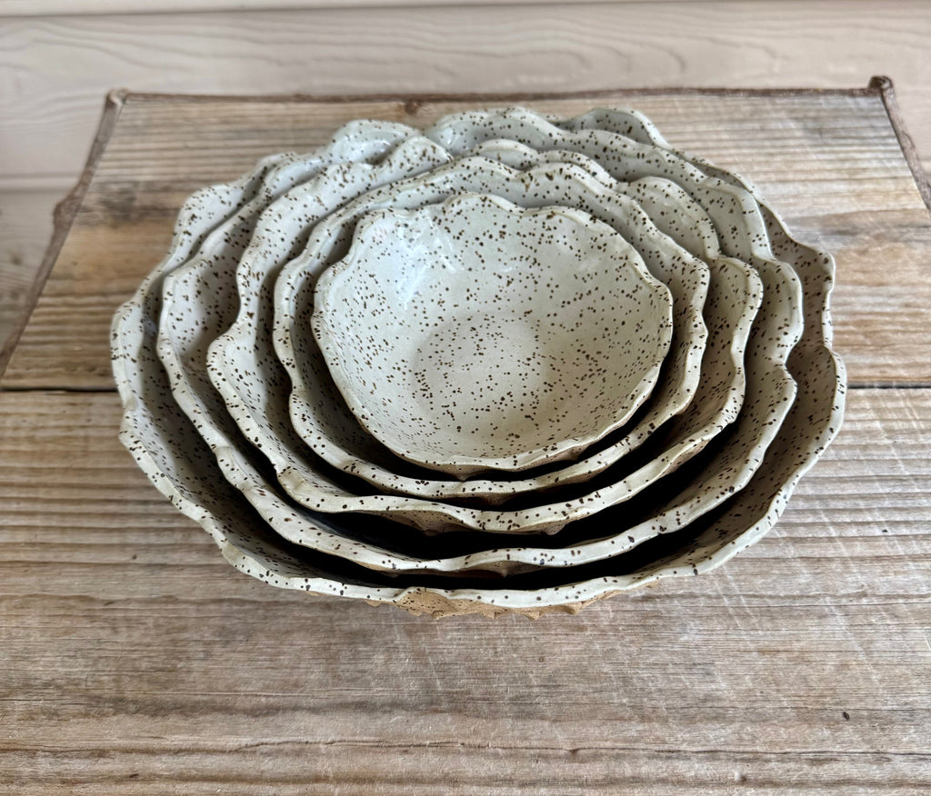 Speckled Stone Nesting Bowl Set (Set of 5)
