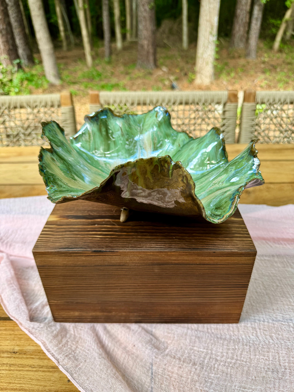 Wild Leaf Ceramic Bowl