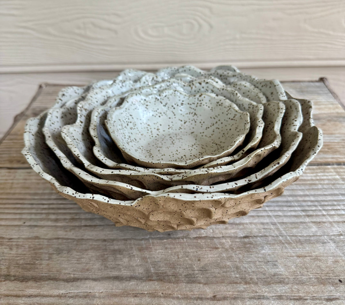 Speckled Stone Nesting Bowl Set (Set of 5)