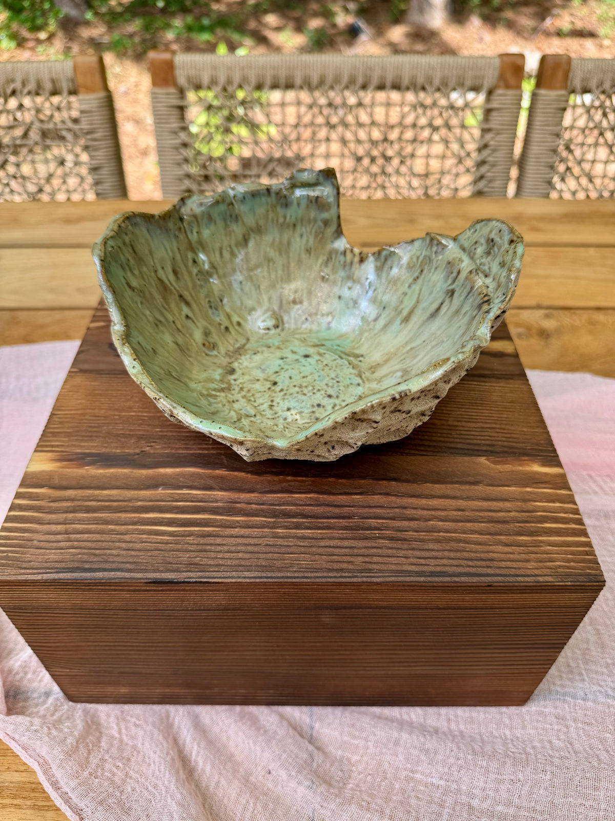 Stone Bloom Textured Bowl