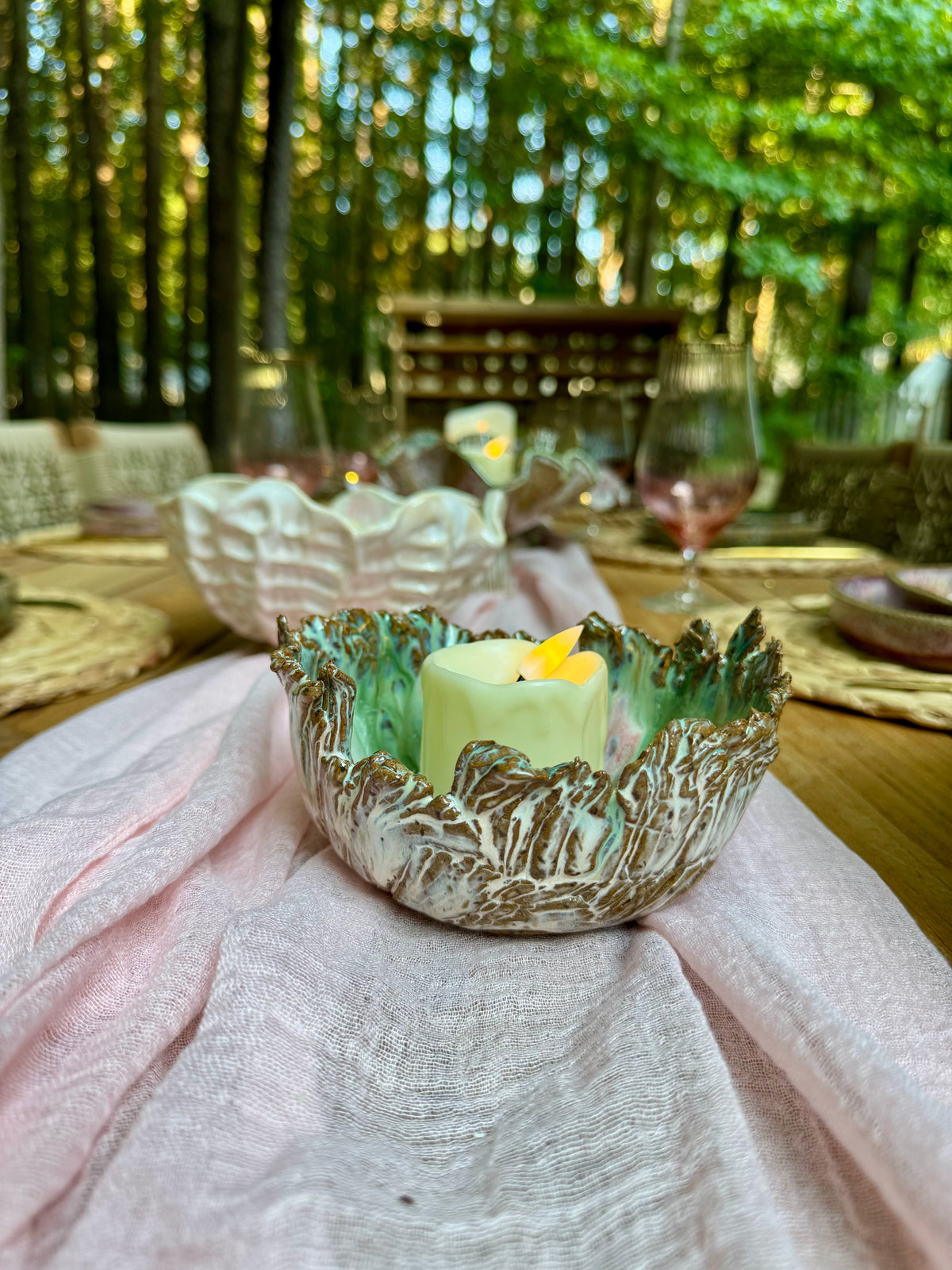 Wildfire Candle Bowl with Secret Garden collection sign