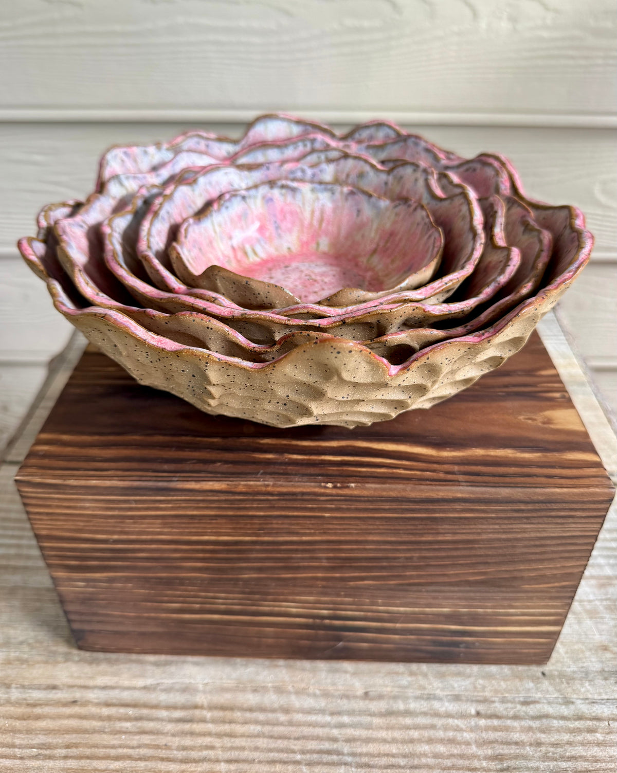 Blush Peony Nesting Bowl Set (Set of 5)