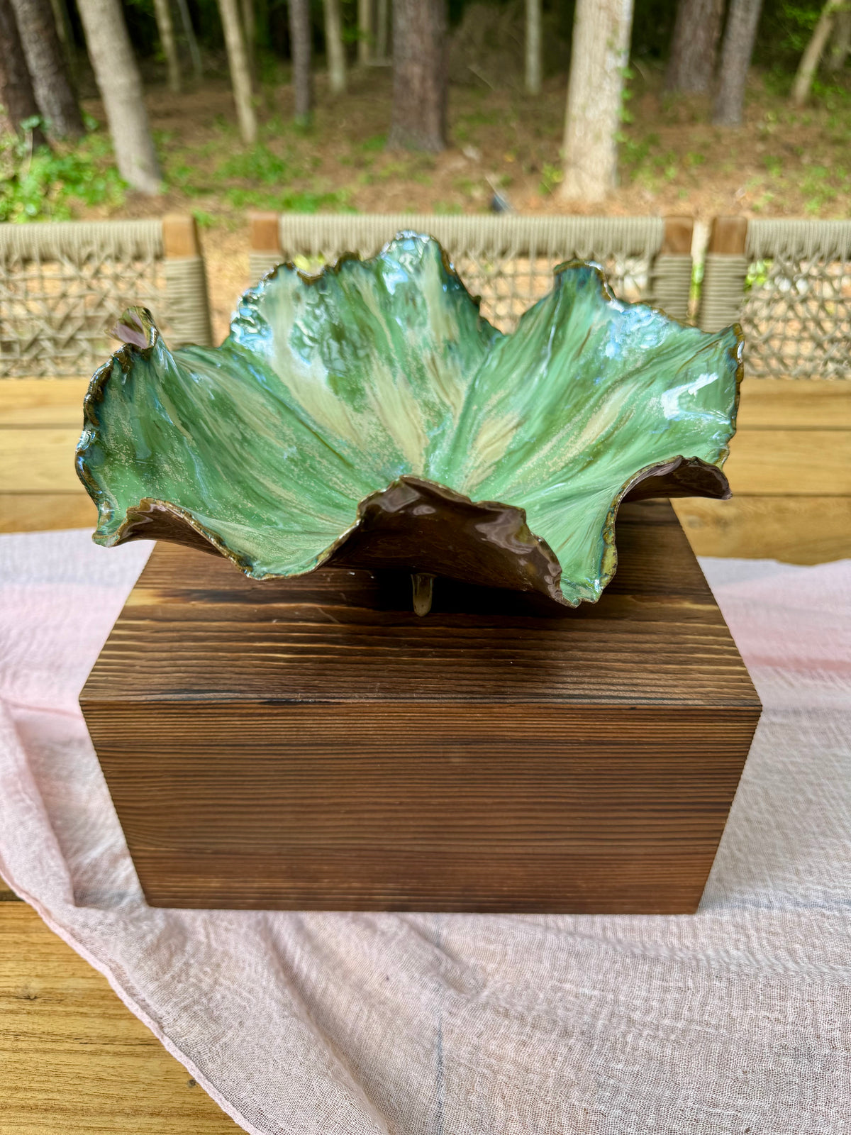 Wild Leaf Ceramic Bowl