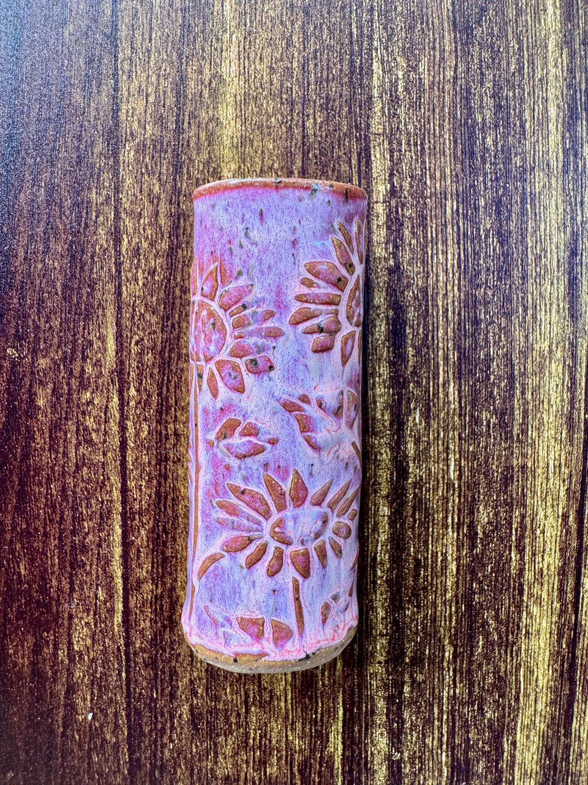 Blush Pink Floral Cylinder Magnetic Wall Vase