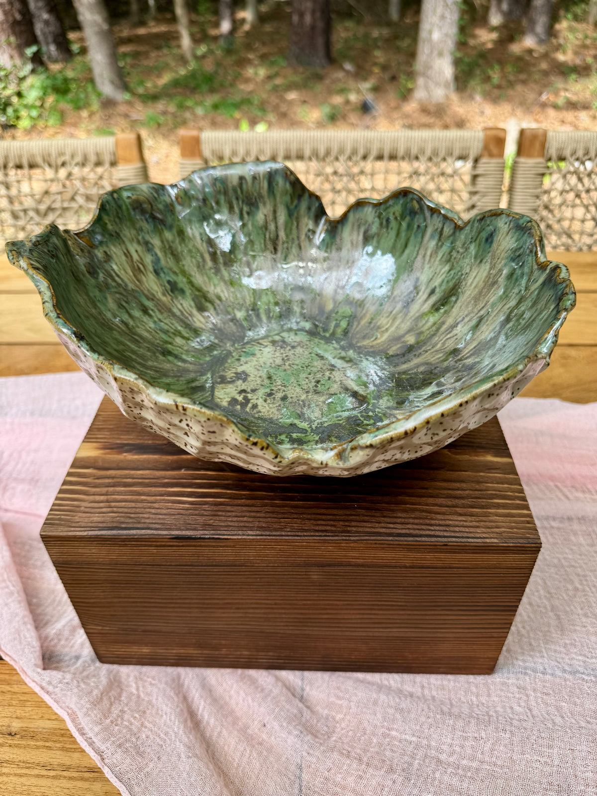 Ocean Garden Footed Bowl