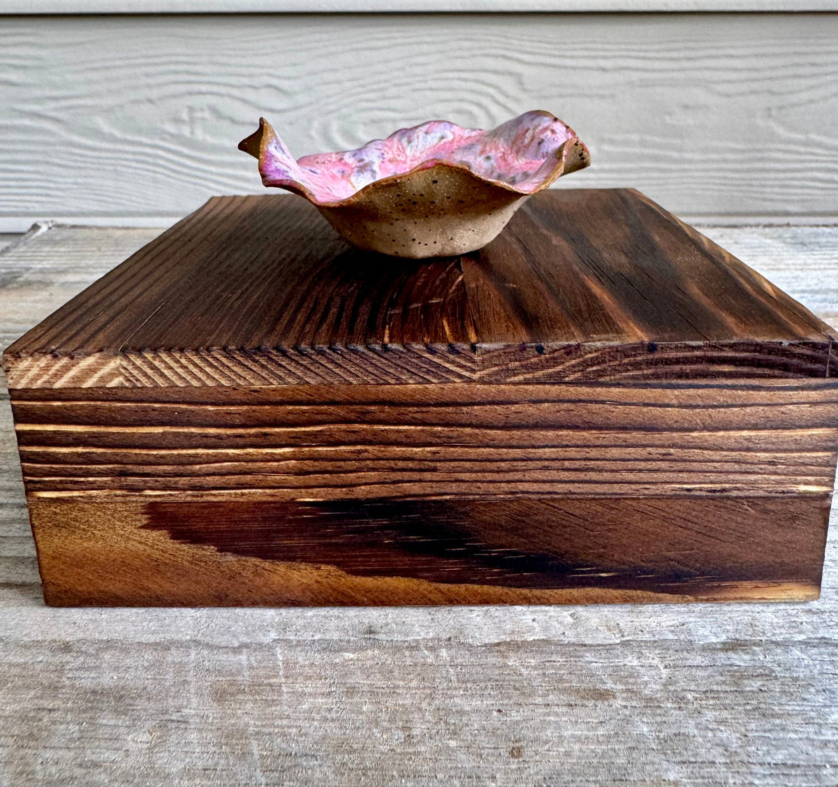 Rose Petal Trinket Dish — Pink & Lavender