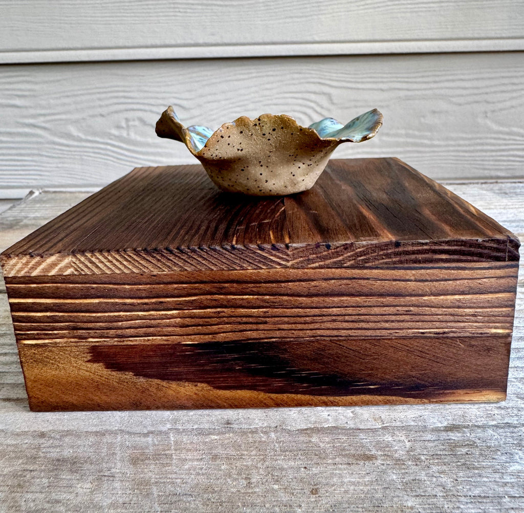 Tide Pool Trinket Dish — Teal & Sand