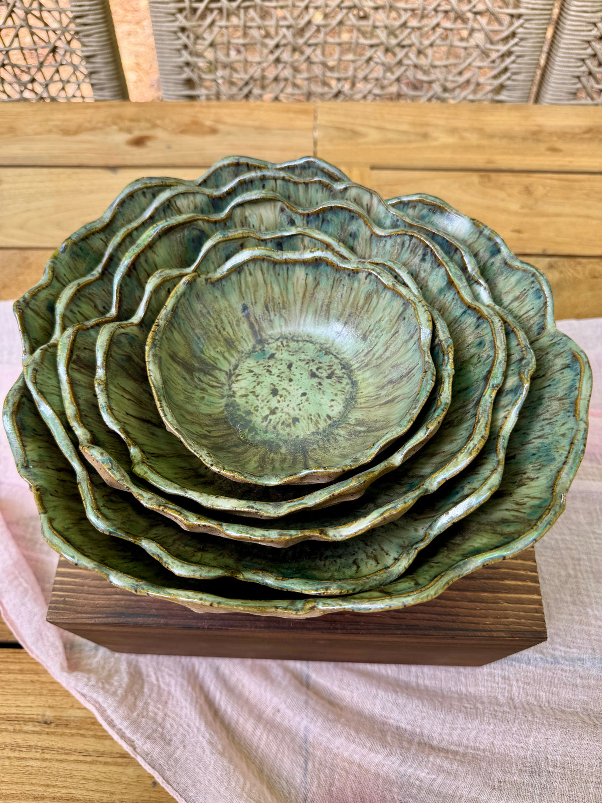 Sage Garden Nesting Bowl Set (Set of 5)