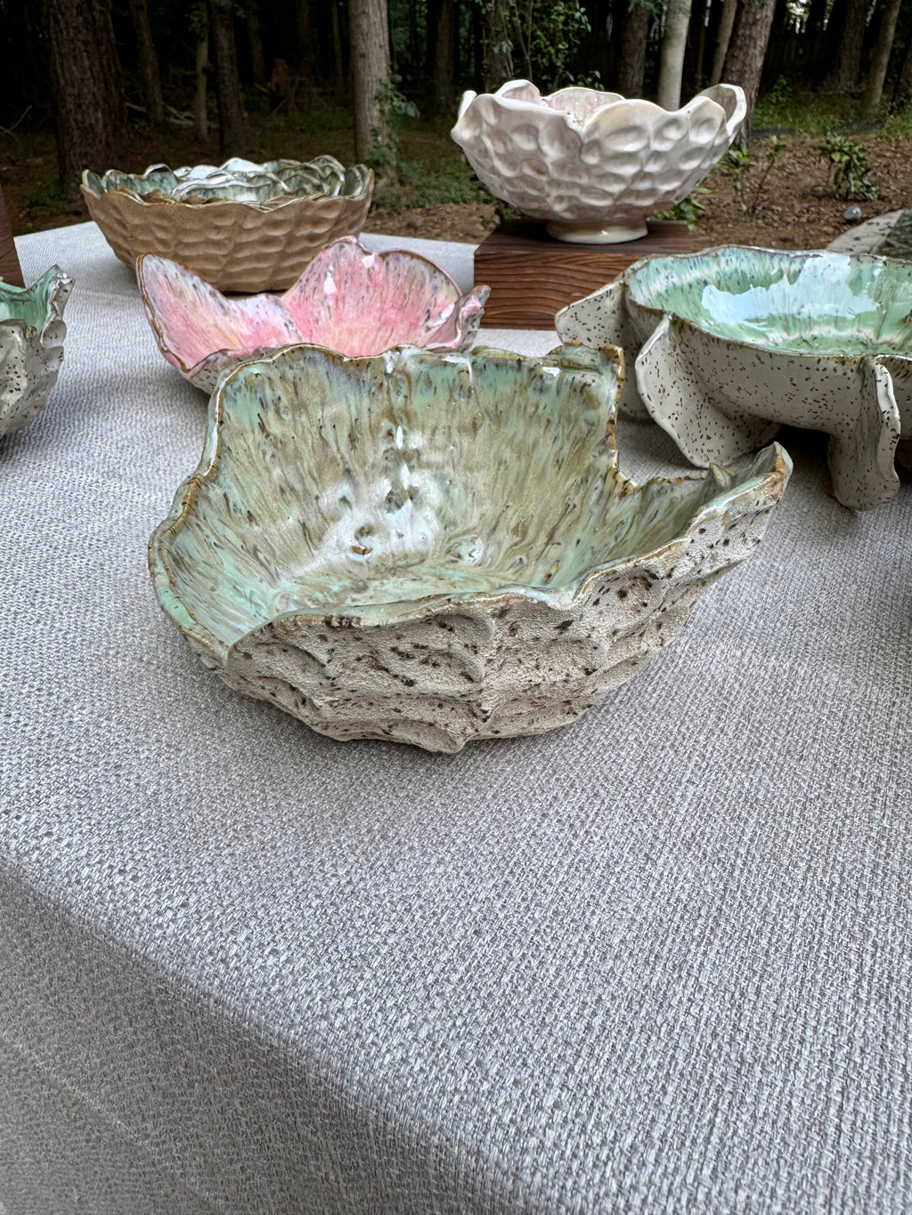 Stone Bloom Textured Bowl