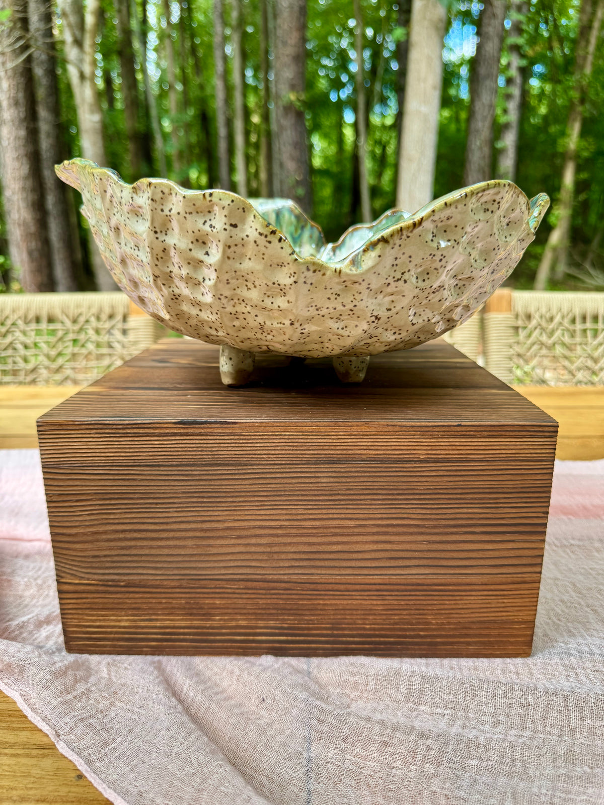 Ocean Garden Footed Bowl