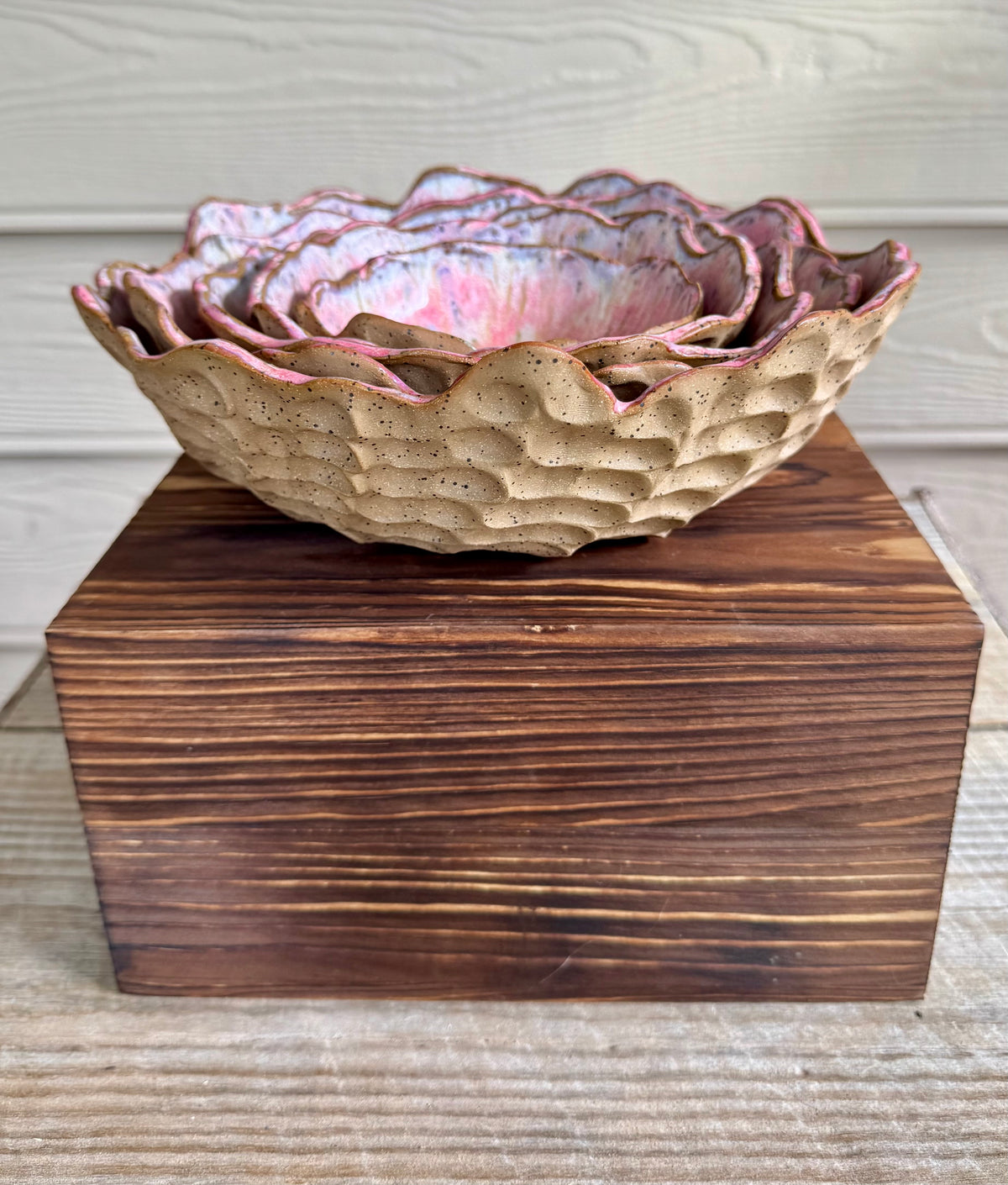 Blush Peony Nesting Bowl Set (Set of 5)