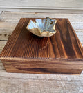 River Stone Trinket Dish — Blue & Taupe
