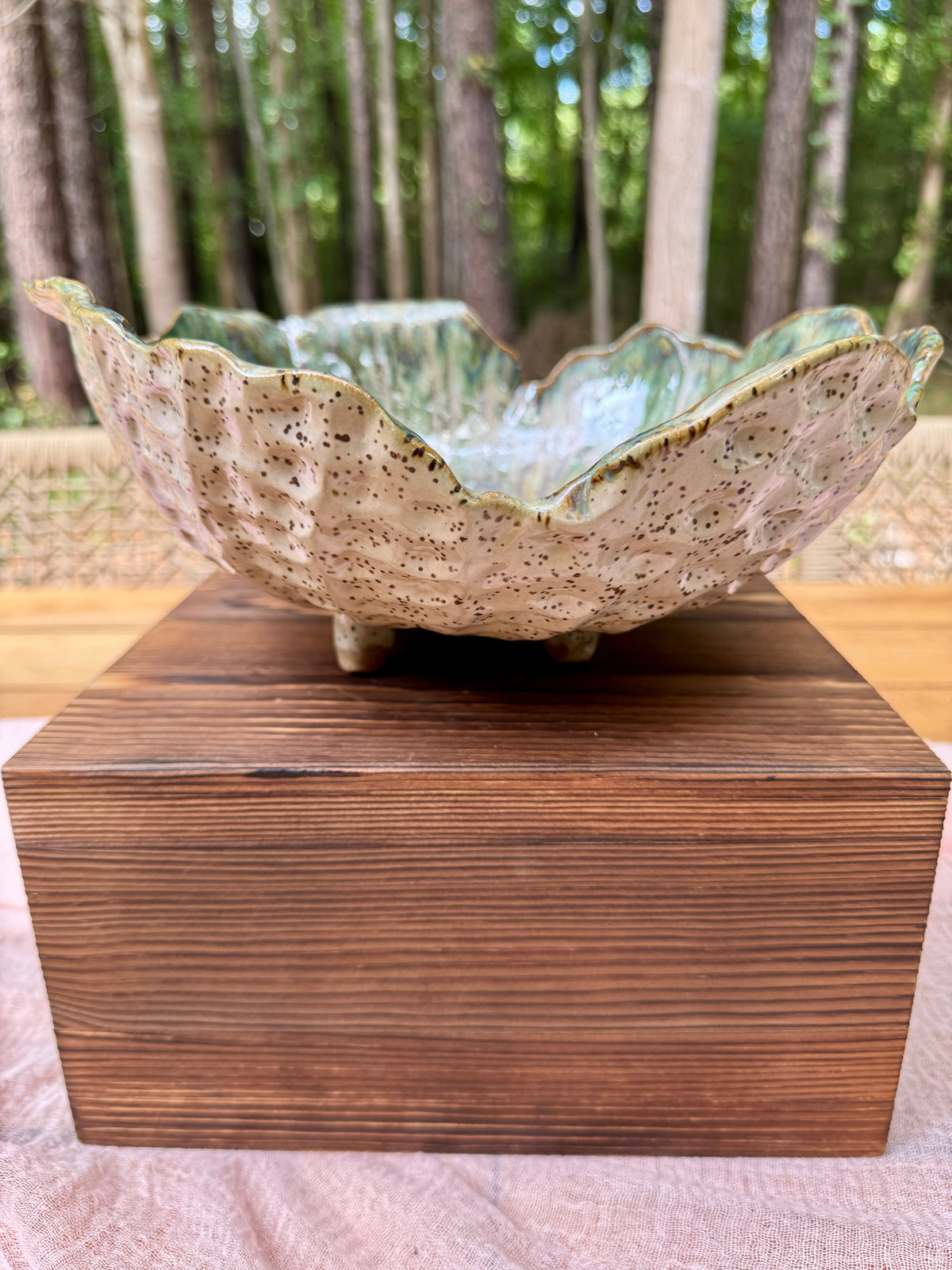 Ocean Garden Footed Bowl