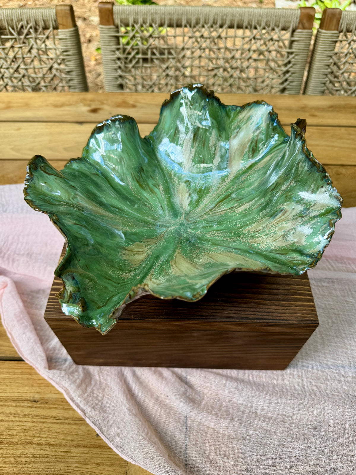 Wild Leaf Ceramic Bowl