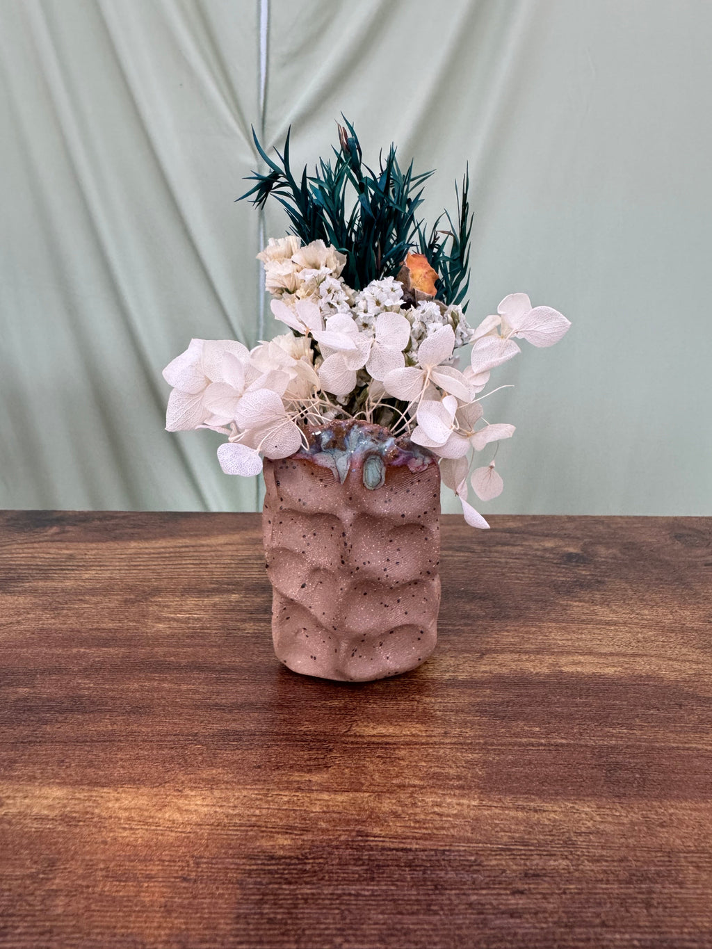 Blush Cobblestone Bud Vase