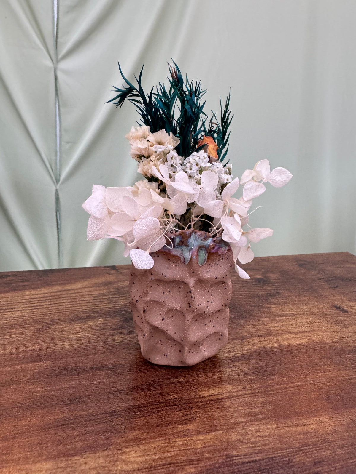 Blush Cobblestone Bud Vase