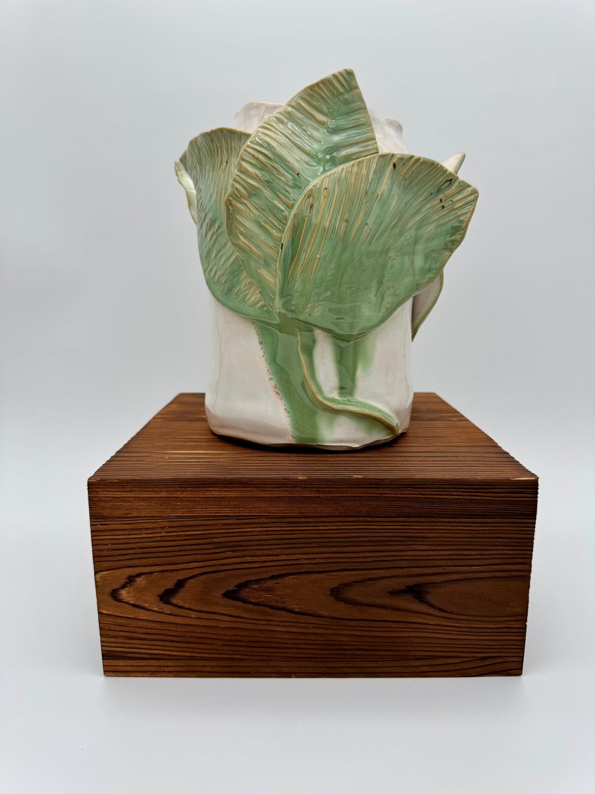 Sage Canopy Sculptural Vase — Large