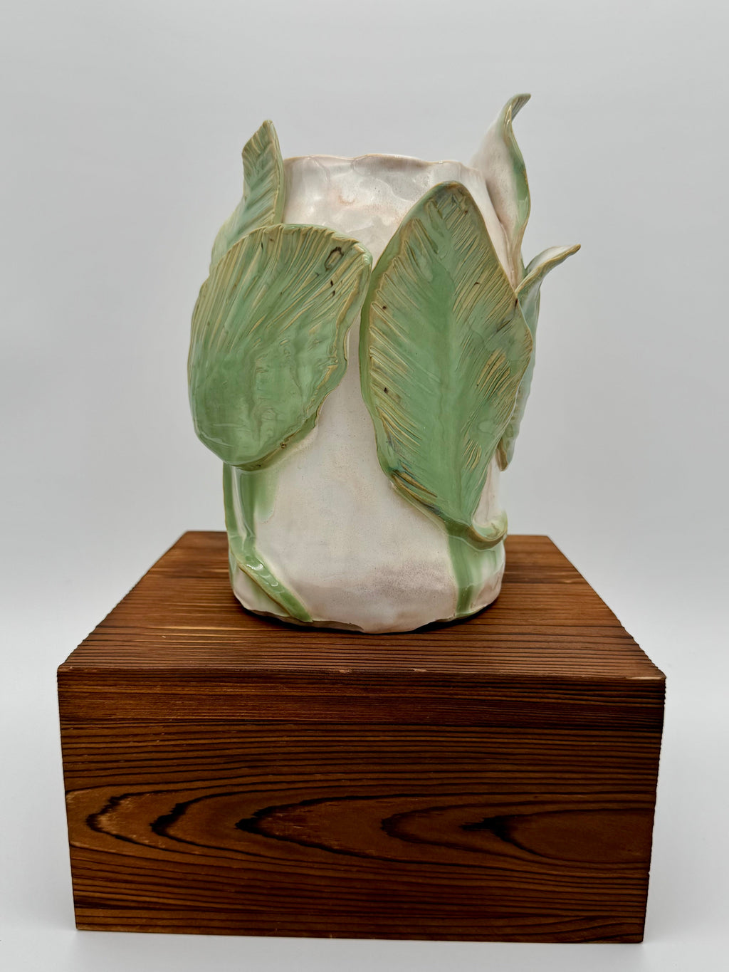 Sage Canopy Sculptural Vase — Large