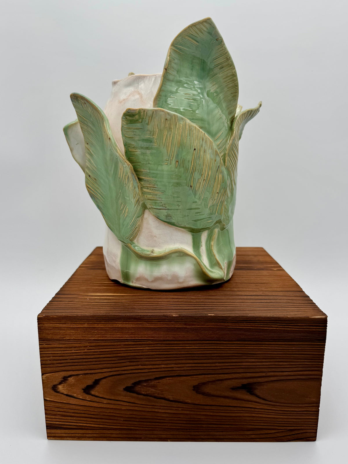 Sage Canopy Sculptural Vase — Large