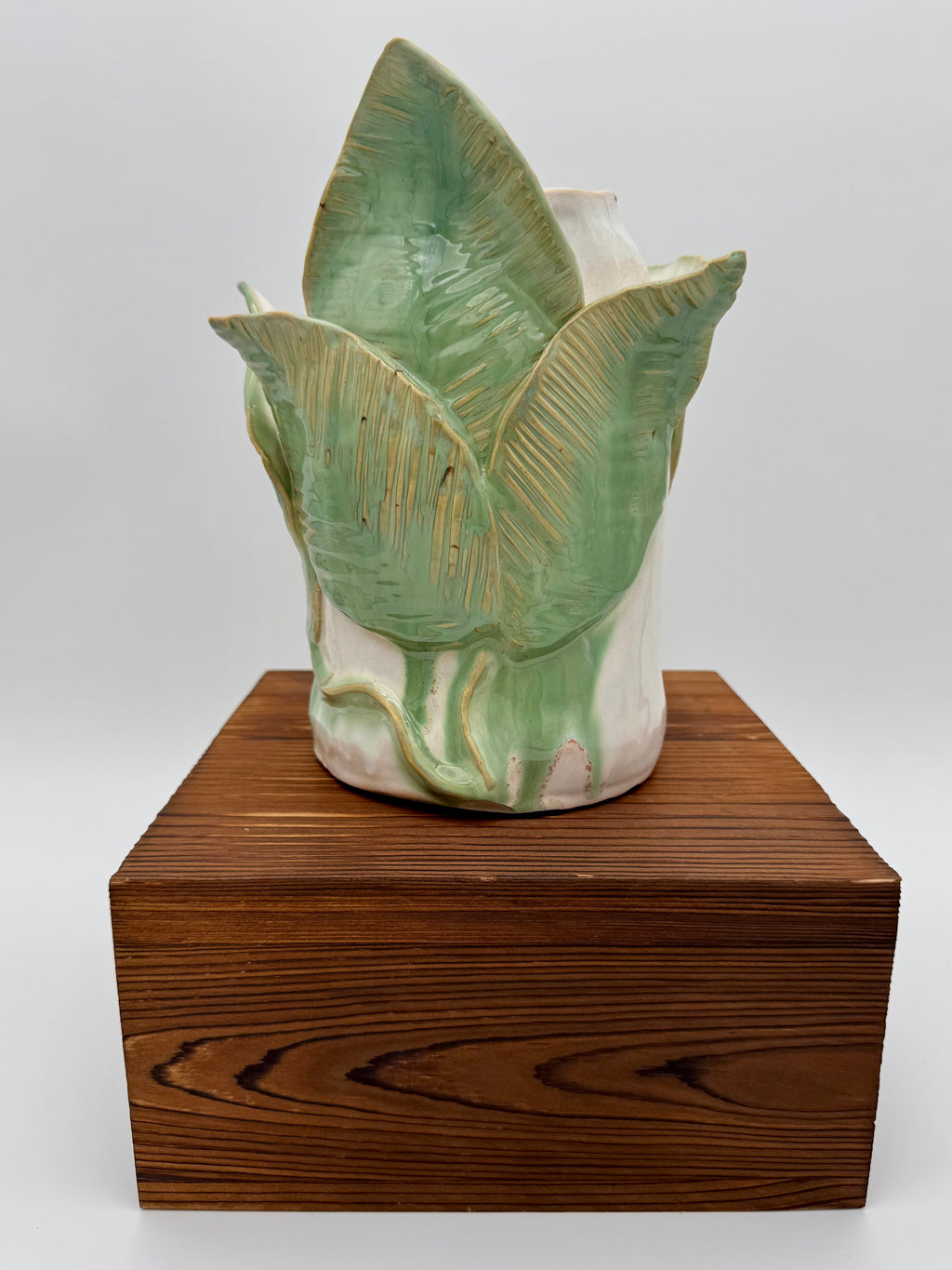 Sage Canopy Sculptural Vase — Large