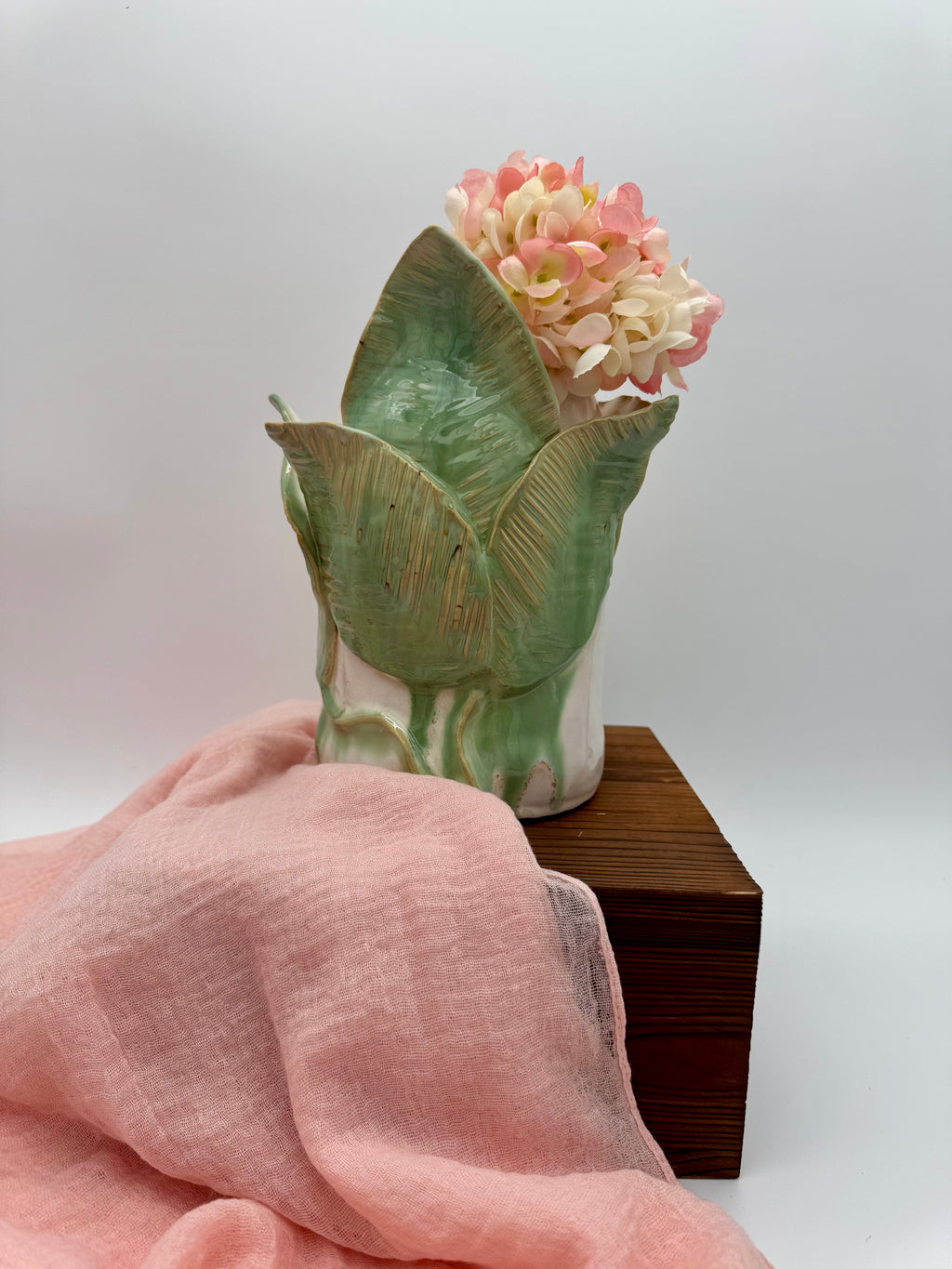Sage Canopy Sculptural Vase — Large