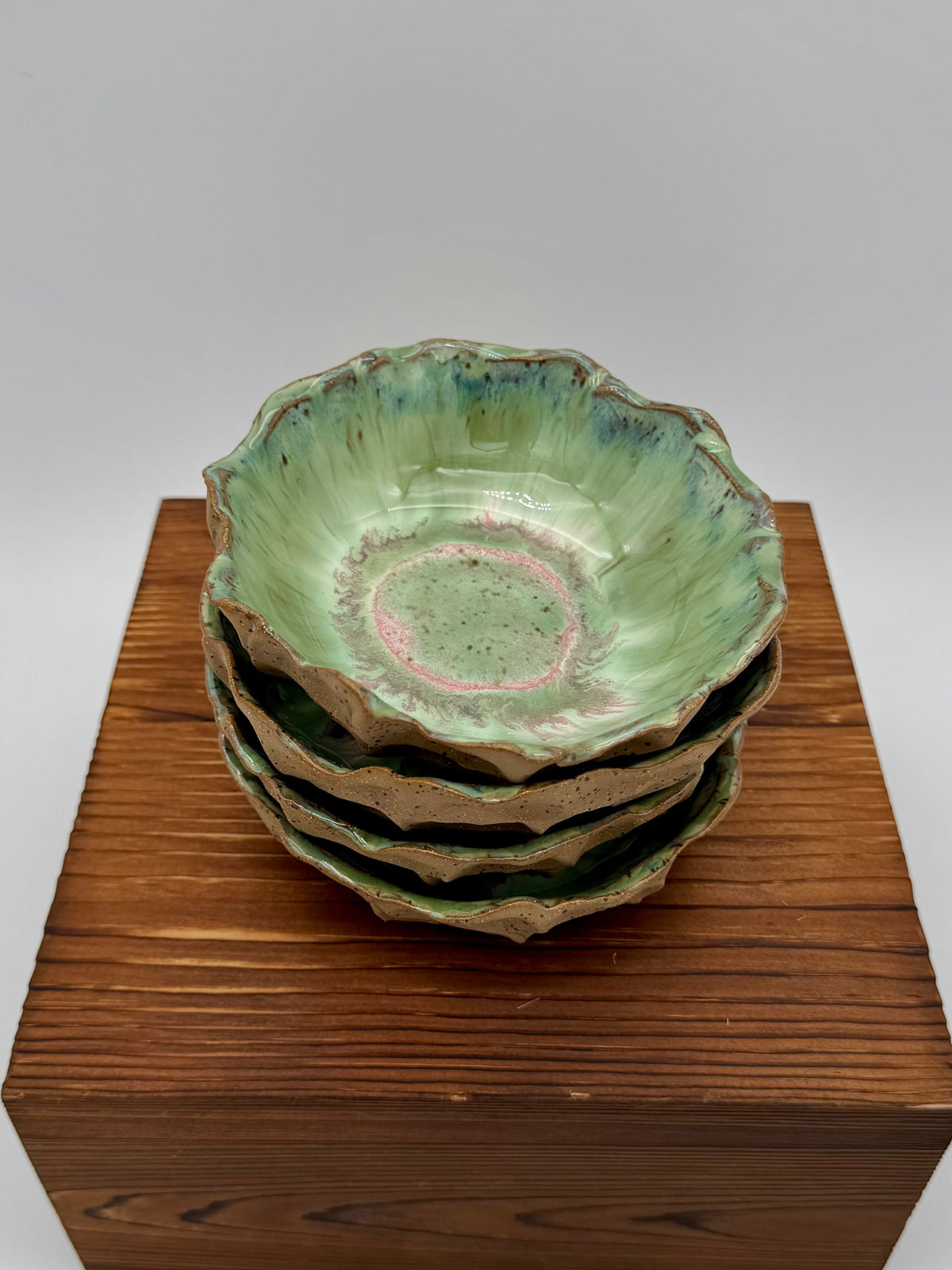 Woodland Tide Ruffle Bowls — Set of Four