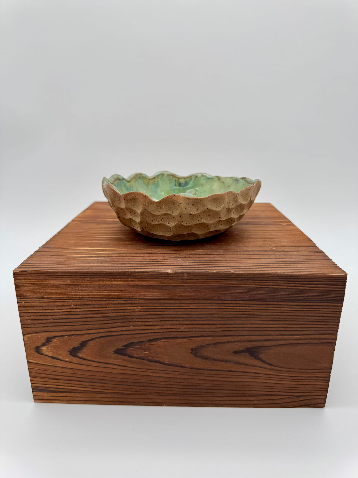 Sage Cobblestone Ruffle Bowl