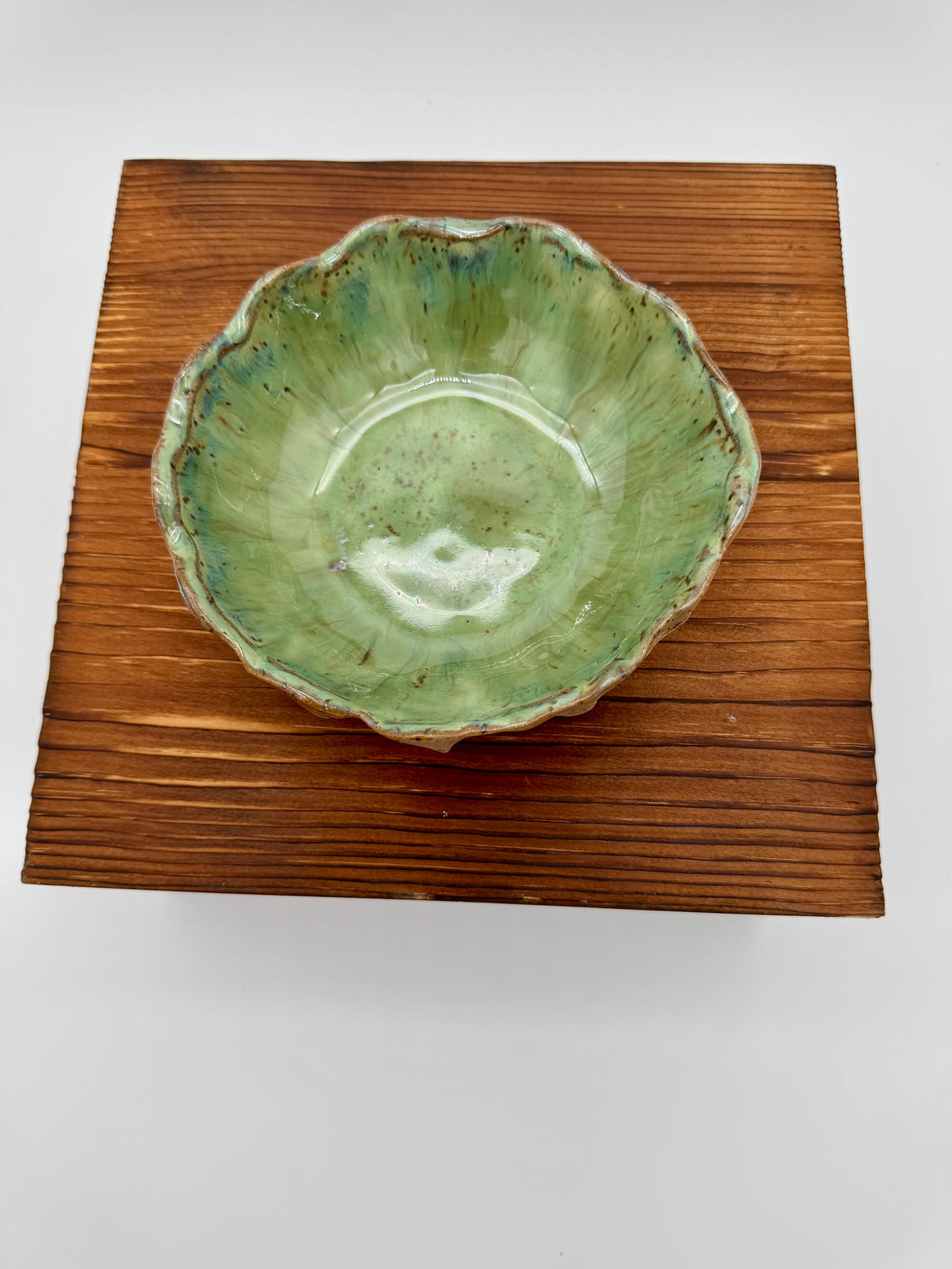 Sage Cobblestone Ruffle Bowl