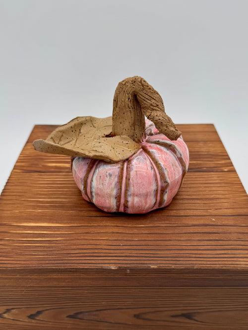 Blush Harvest Ceramic Pumpkin — Large