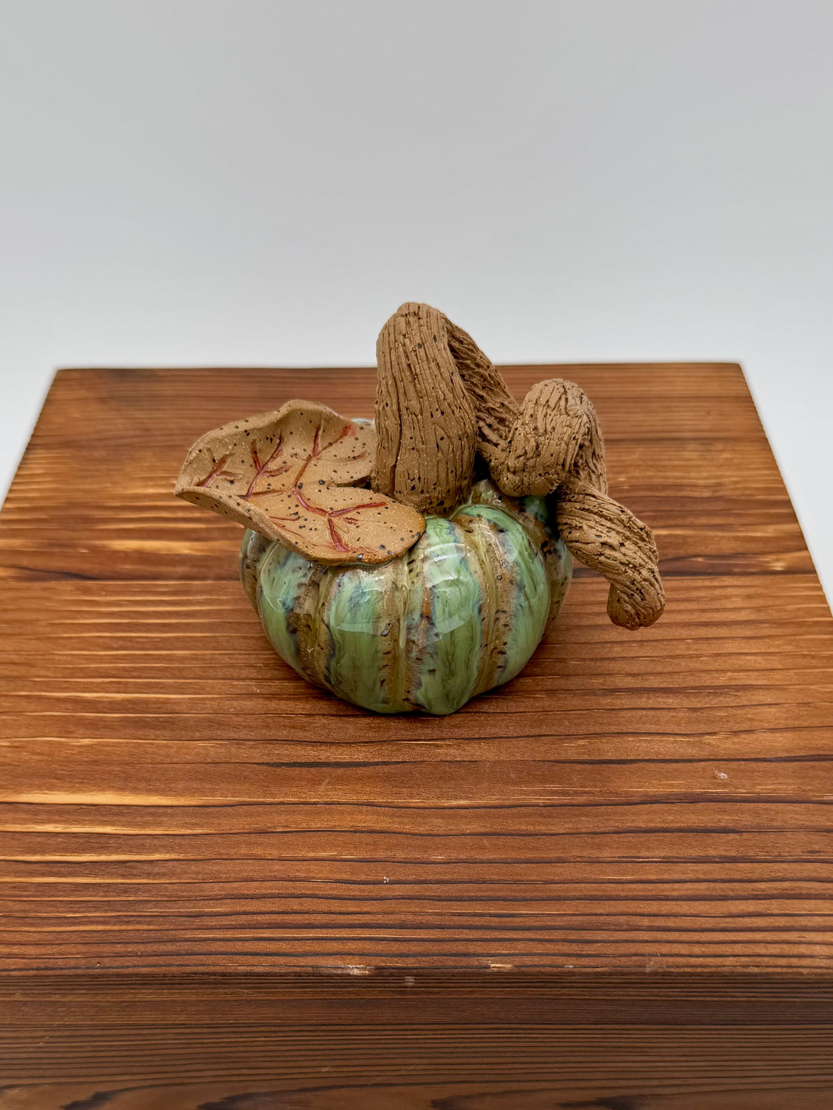 Sage Harvest Ceramic Pumpkin — Medium