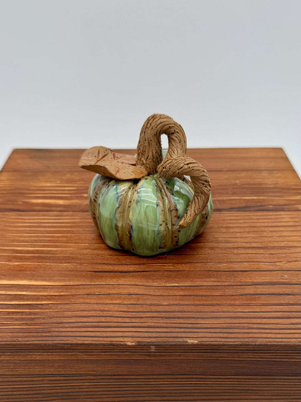 Sage Harvest Ceramic Pumpkin — Small