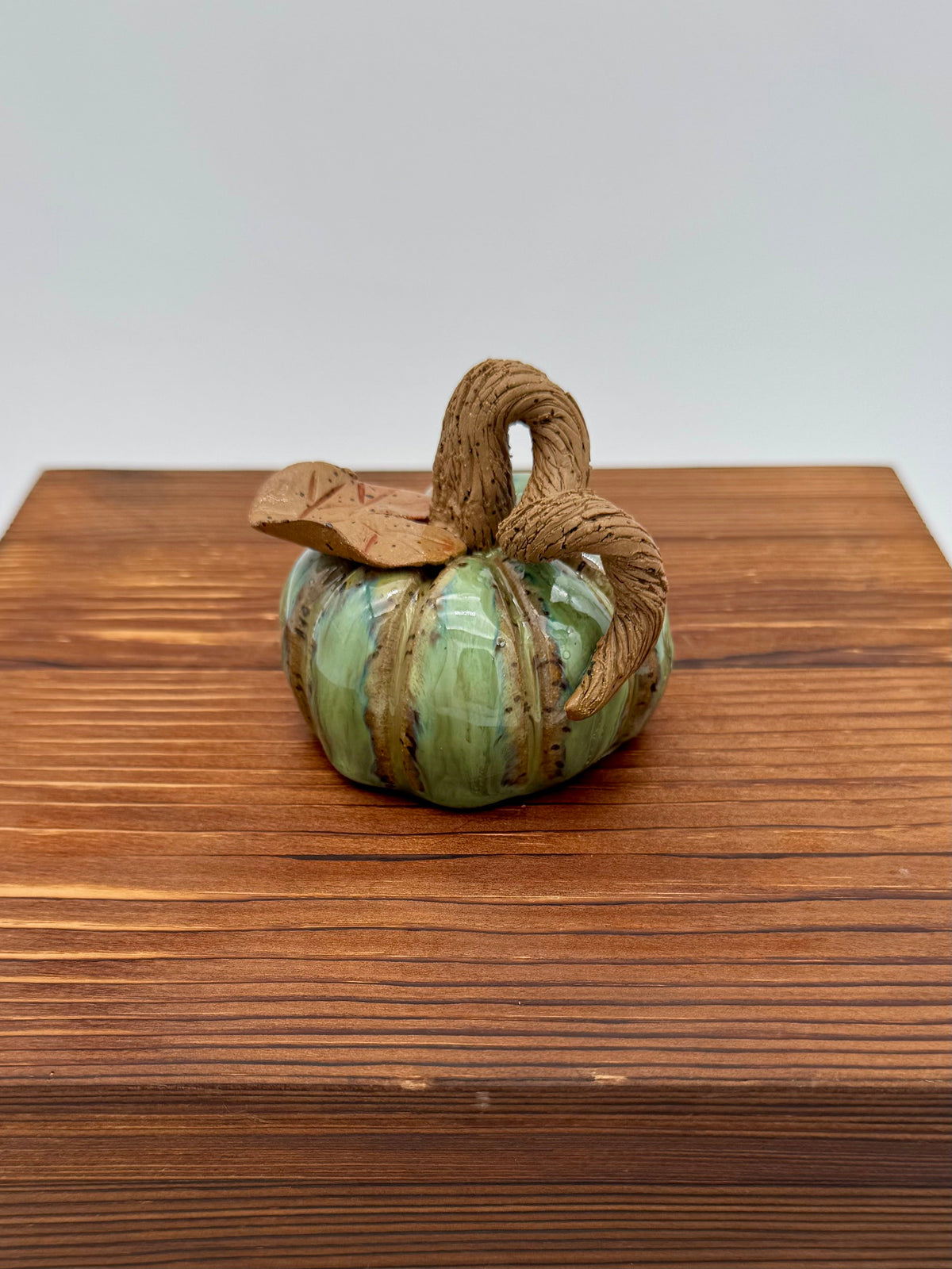 Sage Harvest Ceramic Pumpkin — Small
