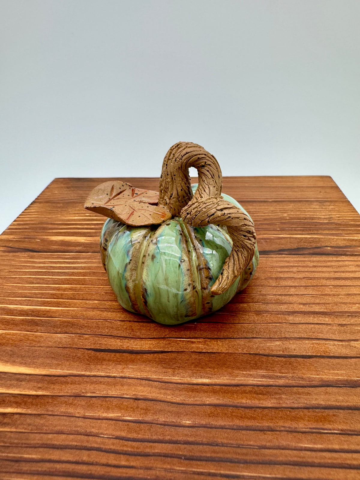 Sage Harvest Ceramic Pumpkin — Small